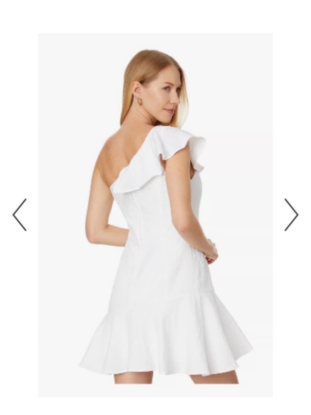 Lilly Pulitzer White One-Shoulder Ruffle Romper - Picture 3 of 3